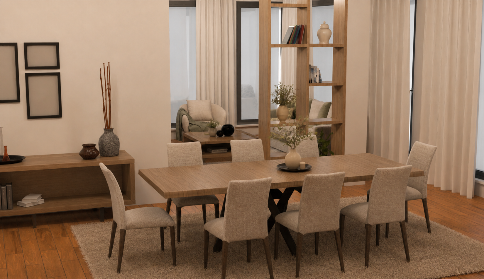Sala de estar e de jantar